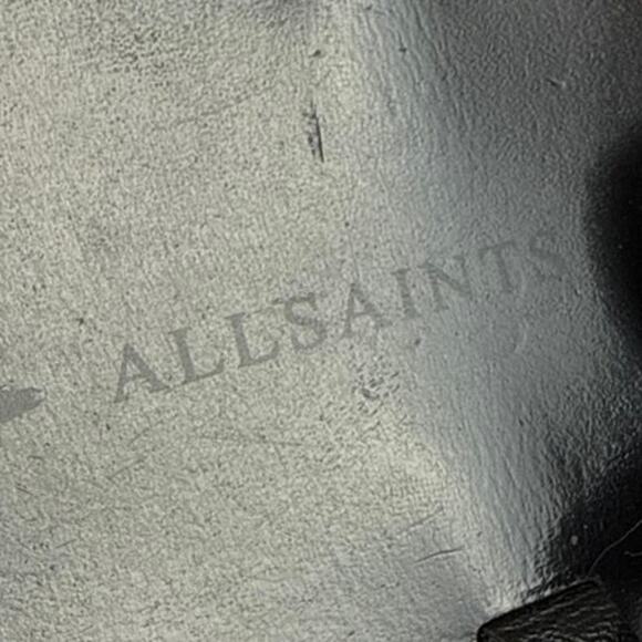 AllSaints Gelda Black Strappy Chain Gladiator Ankle Strap Flats Sandal Size 7.5 - Picture 5 of 8